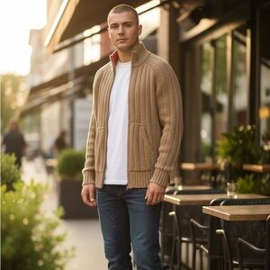 Abercrombie & Fitch: Full Zip Wool Cardigan